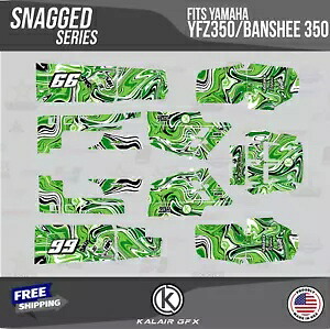 Yamaha YFZ350 Banshee 350-16 MIL スナッグ用グラフィックスキット - グリーン Graphics Kit for Yamaha YFZ350 Banshee 350-16 MIL Snagged - Green 【並行輸入品】
