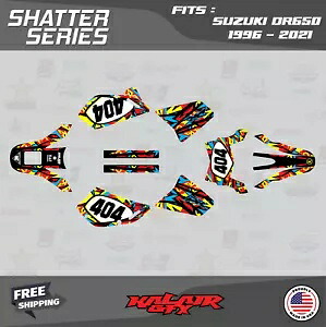 スズキ DR650 (全年式) DR 650 シャッター シリーズ用グラフィックスキット - レッド Graphics Kit for Suzuki DR650 (All Years) DR 650 Shatter Series- Red 【並行輸入品】