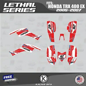 HONDA TRX400EX (2005-2007) 16MIL リーサル シリーズ用グラフィックス キット - レッド Graphics Kit for HONDA TRX400EX (2005-2007) 16MIL Lethal Series - Red 【並行輸入品】