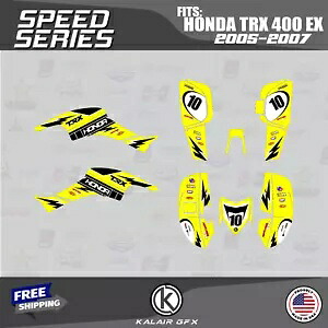 HONDA TRX400EX (2005-2007) 16MIL Speed シリーズ用グラフィックスキット - イエロー Graphics Kit for HONDA TRX400EX (2005-2007) 16MIL Speed Series - Yellow 【並行輸入品】