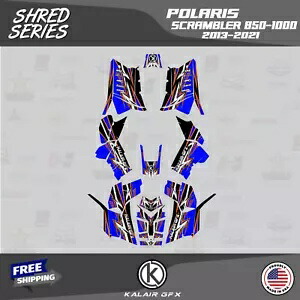 POLARIS SCRAMBLER 850 1000 2013-2021 用グラフィックキット シュレッドブルー (16 ミル) Graphics Kit for POLARIS SCRAMBLER 850 1000 2013-2021 Shred-Blue (16 Mil) 【並行輸入品】