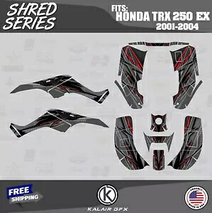 HONDA TRX 250EX (2001-2004) 用グラフィックスキット シュレッド-ダーク-レッド Graphics Kit for HONDA TRX 250EX (2001-2004) Shred-Dark-red 【並行輸入品】