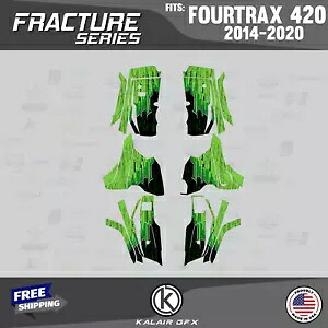HONDA FOURTRAX 420 (2014-2023) 用グラフィックスキット フラクチャーグリーン Graphics Kit for HONDA FOURTRAX 420 (2014-2023) Fracture-green 【並行輸入品】