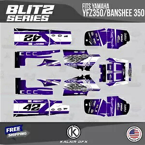 Yamaha YFZ350 Banshee 350-16 MIL Blitz シリーズ用グラフィックスキット - パープル Graphics Kit for Yamaha YFZ350 Banshee 350-16 MIL Blitz Series - Purple 【並行輸入品】