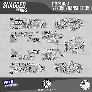 Yamaha YFZ350 Banshee 350-16 MIL スナッグ用グラフィックスキット - ホワイト Graphics Kit for Yamaha YFZ350 Banshee 350-16 MIL Snagged - White 【並行輸入品】