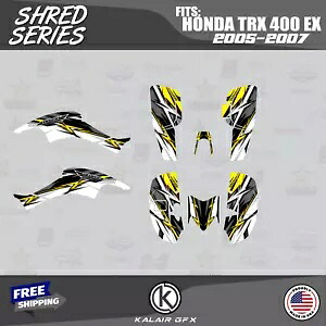 HONDA TRX400EX (2005-2007) 用グラフィックスキット 16MIL SHRED-イエロー Graphics Kit for HONDA TRX400EX (2005-2007) 16MIL SHRED-Yellow 【並行輸入品】