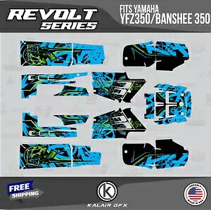 ヤマハ バンシー 350 グラフィックス キット 16 MIL Revolt 用グラフィックスキット - グリーン Graphics Kit for YAMAHA Banshee 350 Graphics Kit 16 MIL Revolt - Green 【並行輸入品】