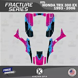 HONDA TRX 300 EX (93-06) TRX300 16 MIL フラクチャー-シアン-マゼンタ用グラフィックスキット Graphics Kit for HONDA TRX 300 EX (93-06) TRX300 16 MIL Fracture-Cyan-Magenta 【並行輸入品】