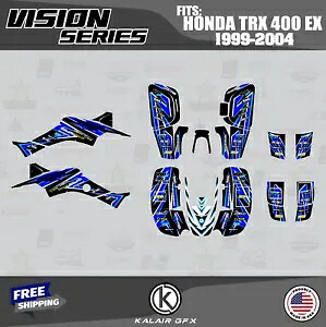 HONDA TRX400EX (1999-2004) 16MIL Vizion 用グラフィックスキット - ブルー Graphics Kit for HONDA TRX400EX (1999-2004) 16MIL Vizion - Blue 【並行輸入品】