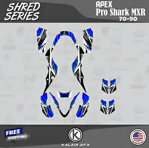 APEX PRO SHARK MXR 70 90 シュレッドブルー用グラフィックスキット (16 ミル) Graphics Kit for APEX PRO SHARK MXR 70 90 Shred-blue (16 Mil) 【並行輸入品】