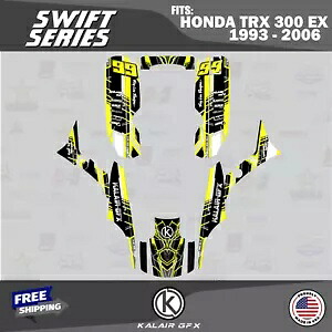 HONDA TRX 300 EX (93-06) TRX300 16 MIL スイフトイエロー用グラフィックスキット Graphics Kit for HONDA TRX 300 EX (93-06) TRX300 16 MIL Swift-Yellow 【並行輸入品】