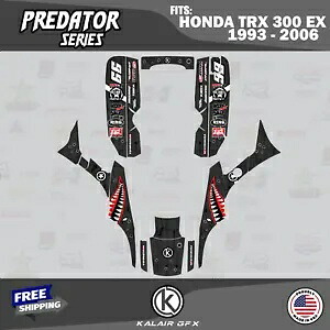 HONDA TRX 300 EX (93-06) TRX300 16 Mil Predator-Grey 用グラフィックスキット Graphics Kit for HONDA TRX 300 EX (93-06) TRX300 16 Mil Predator-Grey 【並行輸入品】
