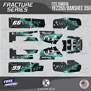 ヤマハ バンシー 350 グラフィックス キット 16 MIL フラクチャー シリーズ用グラフィックスキット - ティール Graphics Kit for YAMAHA Banshee 350 Graphics Kit 16 MIL Fracture Series - Teal 【並行輸入品】