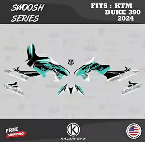 KTM Duke 390 (2024) Swoosh 用グラフィックスキット - TEAL Graphics Kit for KTM Duke 390 (2024) Swoosh - TEAL 【並行輸入品】