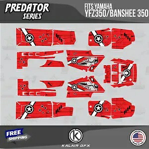 Yamaha YFZ350 Banshee 350-MIL Predator 用グラフィックスキット - レッド Graphics Kit for Yamaha YFZ350 Banshee 350-MIL Predator - Red 【並行輸入品】