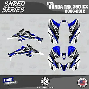 HONDA TRX 250EX (2006-2012) 用グラフィックスキット 16MIL SHRED-ブルー Graphics Kit for HONDA TRX 250EX (2006-2012) 16MIL SHRED-Blue 【並行輸入品】