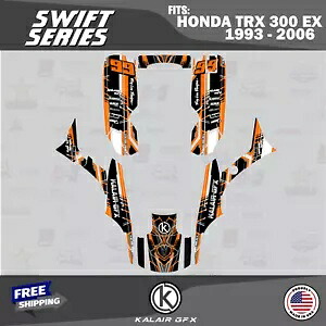 HONDA TRX 300 EX (93-06) TRX300 16 MIL Swift 用グラフィックスキット - オレンジ Graphics Kit for HONDA TRX 300 EX (93-06) TRX300 16 MIL Swift - Orange 【並行輸入品】