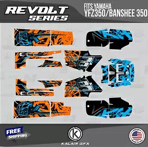 ヤマハ バンシー 350 グラフィックス キット 16 MIL Revolt 用グラフィックスキット - オレンジ Graphics Kit for YAMAHA Banshee 350 Graphics Kit 16 MIL Revolt - Orange 【並行輸入品】