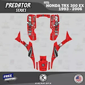 HONDA TRX 300 EX (93-06) TRX300 16 Mil Predator-Red 用グラフィックスキット Graphics Kit for HONDA TRX 300 EX (93-06) TRX300 16 Mil Predator-Red 【並行輸入品】