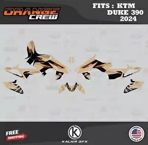 KTM Duke 390 (2024) Orange-crew 用グラフィックスキット - TAN Graphics Kit for KTM Duke 390 (2024) Orange-crew - TAN 【並行輸入品】