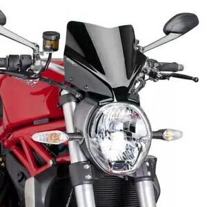 フロントガラス ネイキッド スポーツ プイグ ドゥカティ モンスター 821 2018 - 2020 ブラック 7013N- WINDSHIELD NAKED SPORT PUIG FOR DUCATI MONSTER 821 2018 - 2020 BLACK 7013N- 【並行輸入品】