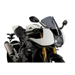 PUIG レーサー スクリーン トライアンフ スピード トリプル 1200 RR 2022 - 2023 ダークスモーク 21262F PUIG RACER SCREEN FOR TRIUMPH SPEED TRIPLE 1200 RR 2022 - 2023 DARK SMOKE 21262F 【並行輸入品】