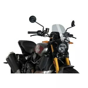 ウィンドシールド スポーツ プイグ インディアン FTR 1200 R カーボン 2022 - 2023 スモーク グレー 3834H- WINDSHIELD SPORT PUIG FOR INDIAN FTR 1200 R CARBON 2022 - 2023 SMOKE GRAY 3834H- 【並行輸入品】