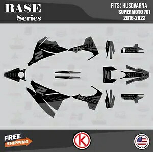 Husqvarna Supermoto 701 (2016-2023) Base シリーズ用グラフィックスキット - スモーク Graphics Kit for Husqvarna Supermoto 701 (2016-2023) Base Series -Smoke 【並行輸入品】