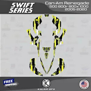 グラフィックスキット Can-Am Renegade 500 800 1000 2005-2020 16 MIL スウィフトイエロー用 Graphics Kit for Can-Am Renegade 500 800 1000 2005-2020 16 MIL Swift-Yellow 【並行輸入品】