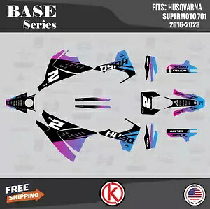 ハスクバーナ スーパーモト 701 (2016-2023) ベース シリーズ用グラフィックス キット - マゼンタ シフト Graphics Kit for Husqvarna Supermoto 701 (2016-2023) Base Series - Magenta Shift 【並行輸入品】