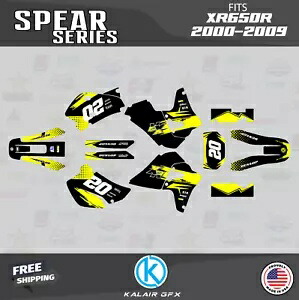 Honda XR650R (2000-2009) XR 650R Spear シリーズ用グラフィックスキット - イエロー Graphics Kit for Honda XR650R (2000-2009) XR 650R Spear Series - Yellow 【並行輸入品】