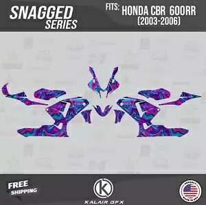 HONDA CBR 600RR (2003-2006) 用グラフィックスキット スナッグ - マゼンタ Graphics Kit for HONDA CBR 600RR (2003-2006) Snagged - Magenta 【並行輸入品】