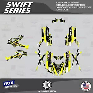 CAN-AM Outlander 800R/1000 XT-P DPS SST G2 Swift-Yellow 16 Mil 用グラフィックス キット Graphics Kit for CAN-AM Outlander 800R/1000 XT-P DPS SST G2 Swift-Yellow 16 Mil 【並行輸入品】
