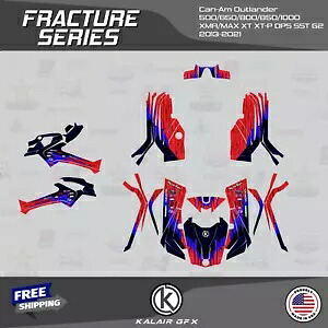 CAN-AM Outlander 800R/1000 XT-P DPS SST G2 用グラフィックスキット フラクチャーブルーレッド Graphics Kit for CAN-AM Outlander 800R/1000 XT-P DPS SST G2 Fracture-Blue-red 【並行輸入品】
