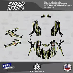 CAN-AM Outlander 800R/1000 XT-P DPS SST G2 シュレッドイエロー用グラフィックスキット Graphics Kit for CAN-AM Outlander 800R/1000 XT-P DPS SST G2 Shred-Yellow 【並行輸入品】
