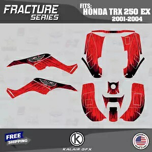 HONDA TRX 250EX (2001-2004) 用グラフィックスキット フラクチャーレッド Graphics Kit for HONDA TRX 250EX (2001-2004) Fracture-Red 【並行輸入品】