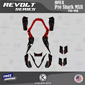 APEX Pro Shark MXR 70 90 Revolt-red 用グラフィックスキット Graphics Kit for APEX Pro Shark MXR 70 90 Revolt-red 【並行輸入品】