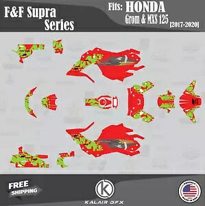 Honda Grom MSX125 (2017-2020) Ffsupra 用グラフィックスキット - レッド Graphics Kit for Honda Grom MSX125 (2017-2020) Ffsupra - RED 【並行輸入品】
