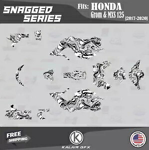 Honda Grom MSX125 (2017-2020) 引っ掛かり用グラフィックスキット - ホワイト Graphics Kit for Honda Grom MSX125 (2017-2020) Snagged - WHITE 【並行輸入品】