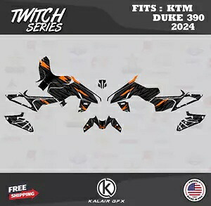 KTM Duke 390 (2024) Twitch 用グラフィックス キット - オレンジ Graphics Kit for KTM Duke 390 (2024) Twitch - ORANGE 【並行輸入品】