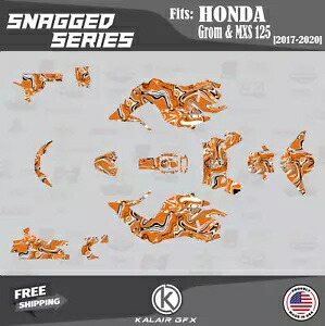 Honda Grom MSX125 (2017-2020) 引っ掛かり用グラフィックスキット - オレンジ Graphics Kit for Honda Grom MSX125 (2017-2020) Snagged - ORANGE 【並行輸入品】