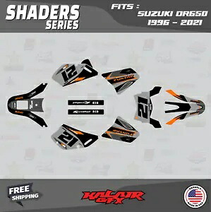 スズキ DR650 (全年式) DR 650 シェーダー用グラフィックスキット - オレンジ Graphics Kit for Suzuki DR650 (All Years) DR 650 Shaders - ORANGE 【並行輸入品】