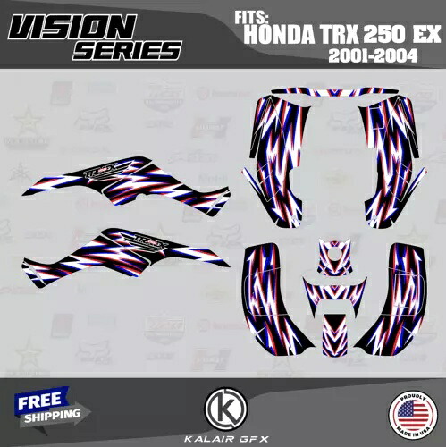 HONDA TRX 250EX (2001-2004) Vizion 用グラフィックスキット - レッド Graphics Kit for HONDA TRX 250EX (2001-2004) Vizion -Red 【並行輸入品】