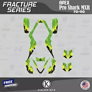 APEX Pro Shark MXR 70 90 用グラフィックスキット フラクチャーグリーンイエロー Graphics Kit for APEX Pro Shark MXR 70 90 Fracture-green-yel 【並行輸入品】