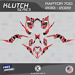 ヤマハ ラプター 700 (2013-2022) 16 MIL 700R クラッチ シリーズ用グラフィックスキット - レッド Graphics Kit for YAMAHA RAPTOR 700 (2013-2022) 16 MIL 700R Klutch Series- Red 【並行輸入品】