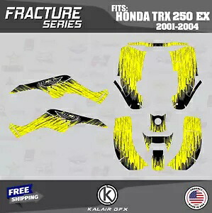 HONDA TRX 250EX (2001-2004) 用グラフィックスキット フラクチャーイエロー Graphics Kit for HONDA TRX 250EX (2001-2004) Fracture-Yellow 【並行輸入品】