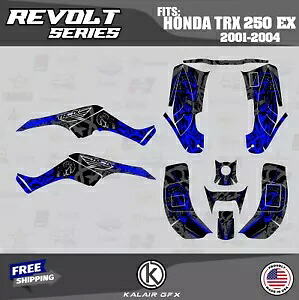 HONDA TRX 250EX (2001-2004) 用グラフィックスキット Revolt-Blue Graphics Kit for HONDA TRX 250EX (2001-2004) Revolt-Blue 【並行輸入品】