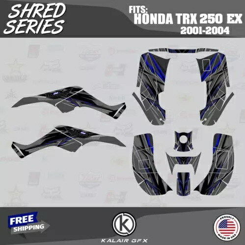 HONDA TRX 250EX (2001-2004) 用グラフィックキット シュレッドダークブルー Graphics Kit for HONDA TRX 250EX (2001-2004) Shred-Dark-blue 【並行輸入品】 51,480円