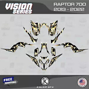 ヤマハ ラプター 700 (2013-2022) 16 MIL 700R ビジョン用グラフィックスキット - オレンジ Graphics Kit for YAMAHA RAPTOR 700 (2013-2022) 16 MIL 700R Vision - Orange 【並行輸入品】