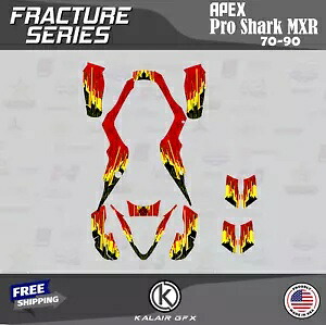 APEX Pro Shark MXR 70 90 フラクチャーレッド用グラフィックスキット Graphics Kit for APEX Pro Shark MXR 70 90 Fracture-red 【並行輸入品】